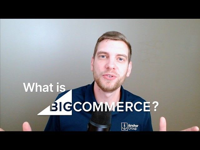 Man explaining What is BigCommerce with enthusiasm.