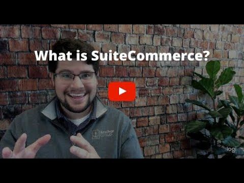 Smiling man presents topic What is SuiteCommerce?