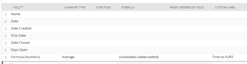 NetSuite field summary type function formula.