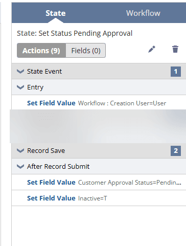 State set status pending approval.