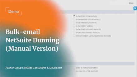 Bulk-email NetSuite Dunning (Manual Version).