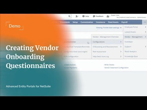 Creating Vendor Onboarding Questionnaires.