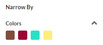 SuiteCommerce color facet.