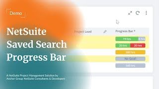 NetSuite Saved Search Progress Bar.