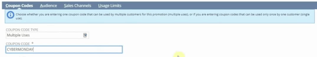 Multiple use coupon.