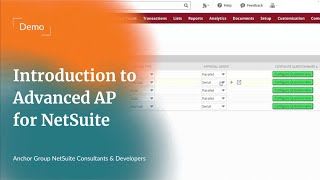 Introduction to Advanced AP for NetSuite.