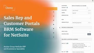 Sales Rep and Customer Portals BRM Software for NetSuite.