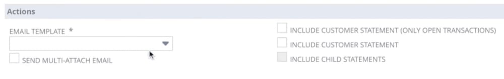 Bulk email invoice actions.