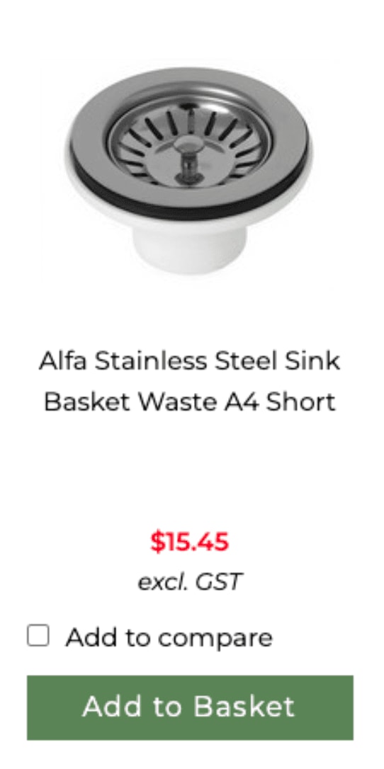 Quick add SuiteCommerce price excludes GST.