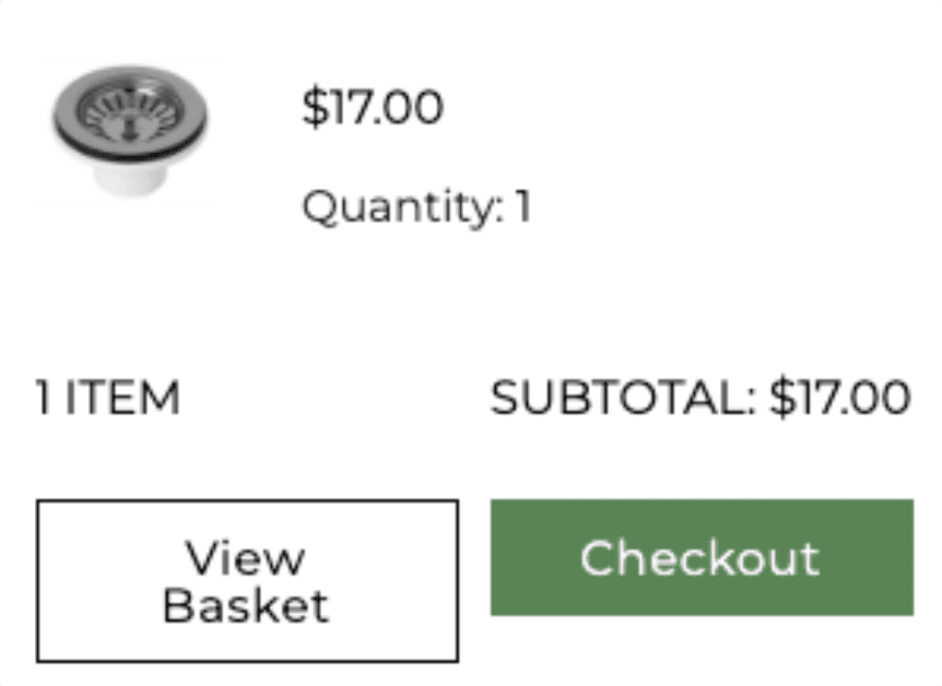 Item added to cart summary GST included.