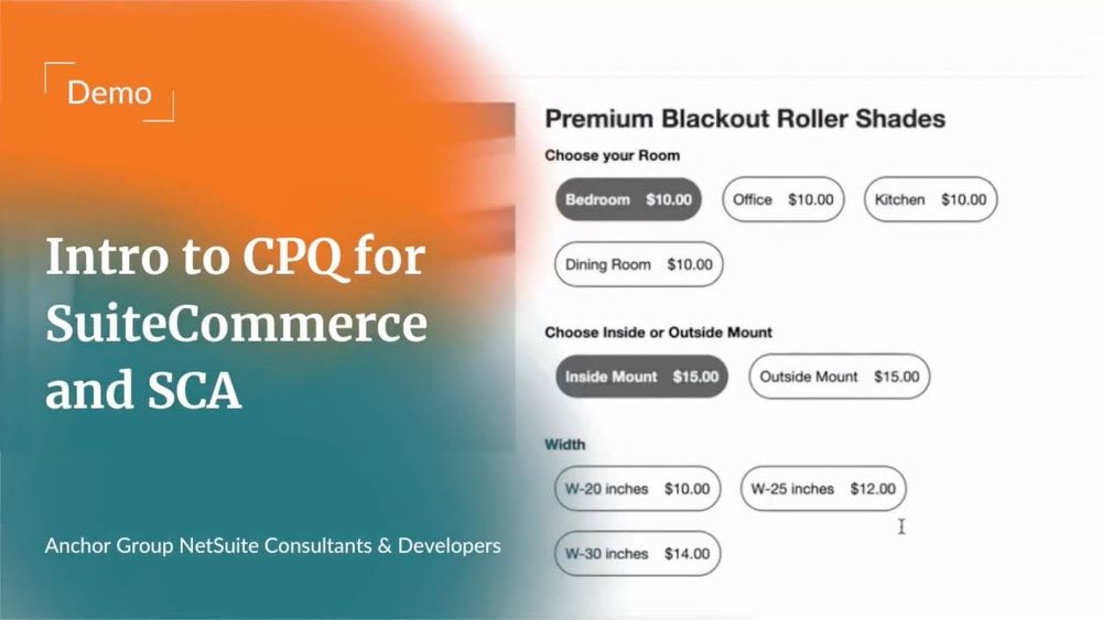 Intro to CPQ for SuiteCommerce and SCA.