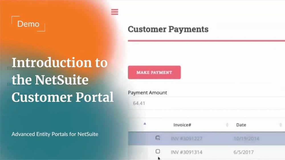 Introduction to the NetSuite Customer Portal demo.