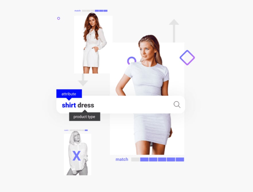 Searchspring partner product shirt dress with two different models.
