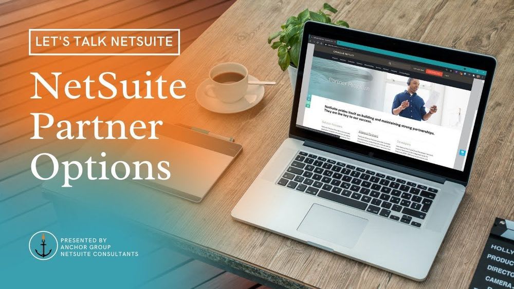 netsuite partner options text by computer with netsuite website displayed