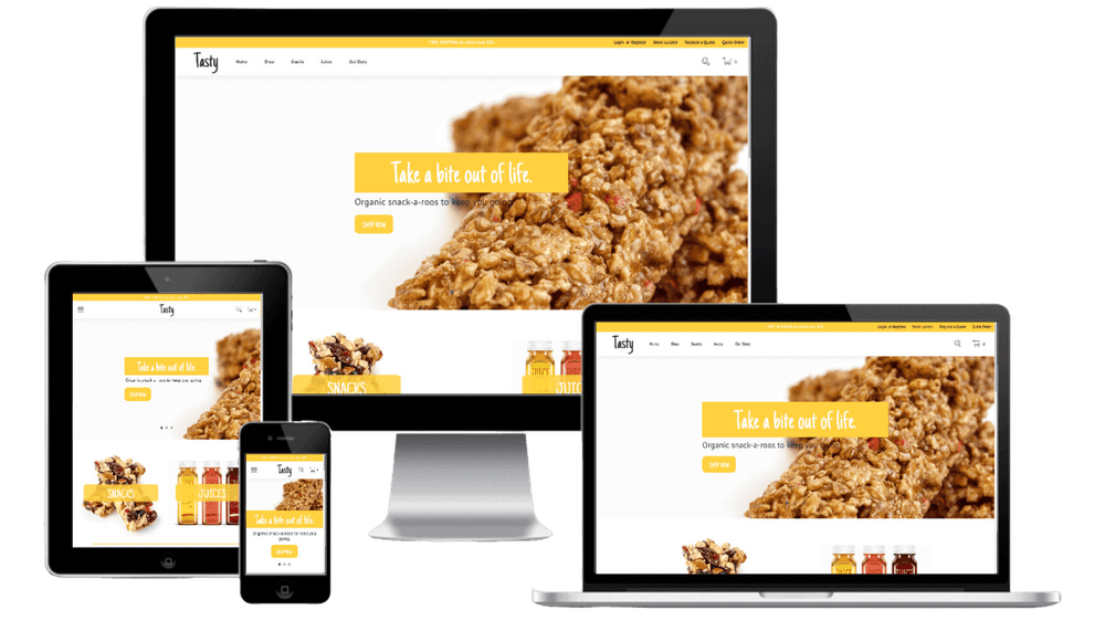 tasty suitecommerce theme device mockups