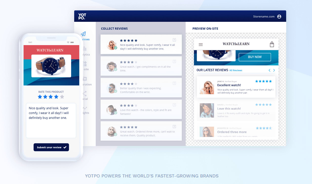 Yotpo example page.