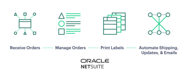Oracle NetSuite capabilities shown as four aspects.