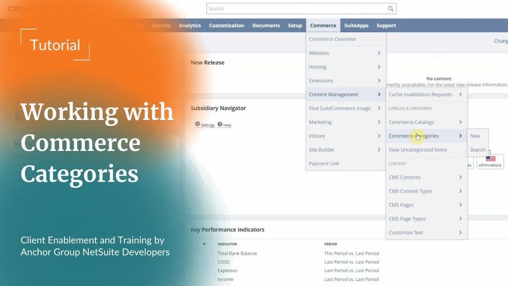 Working with Commerce Categories.