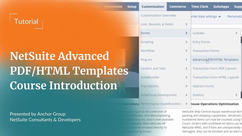 netsuite advanced pdf html templates course introduction