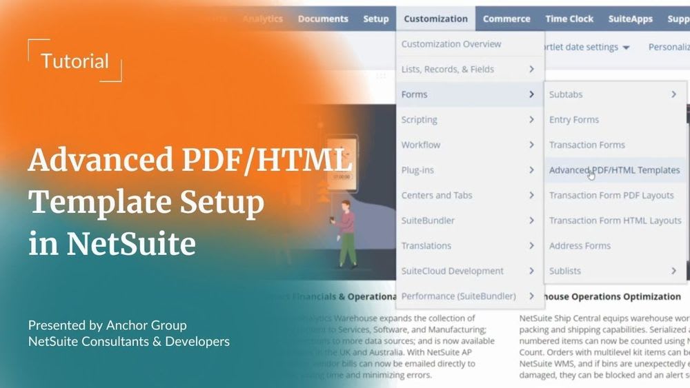 NetSuite advanced PDF HTML setup tutorial.