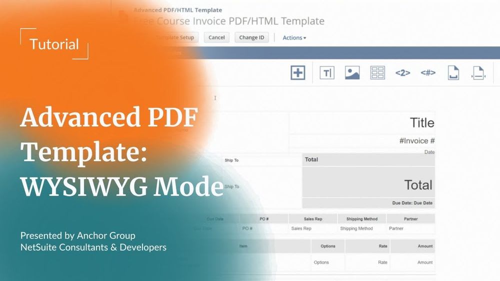 advanced pdf template wysiwy mode
