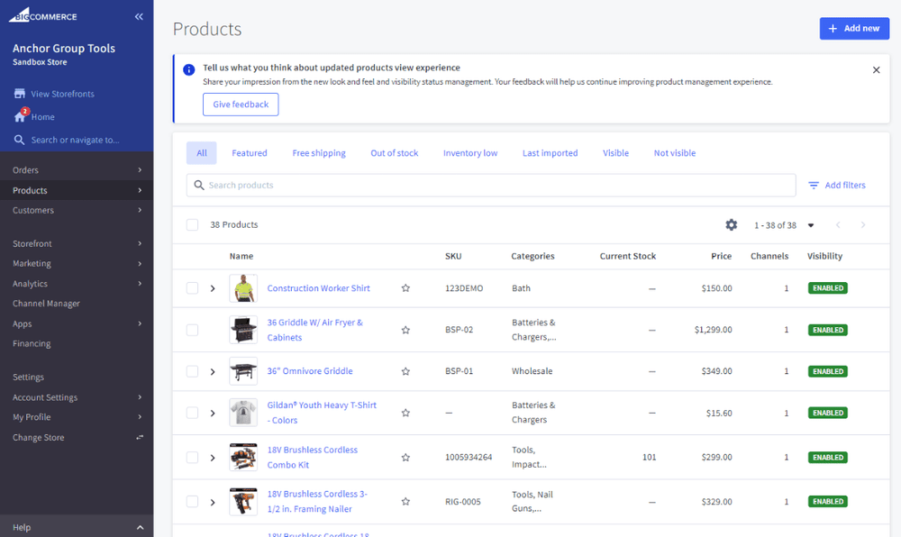 bigcommerce product management