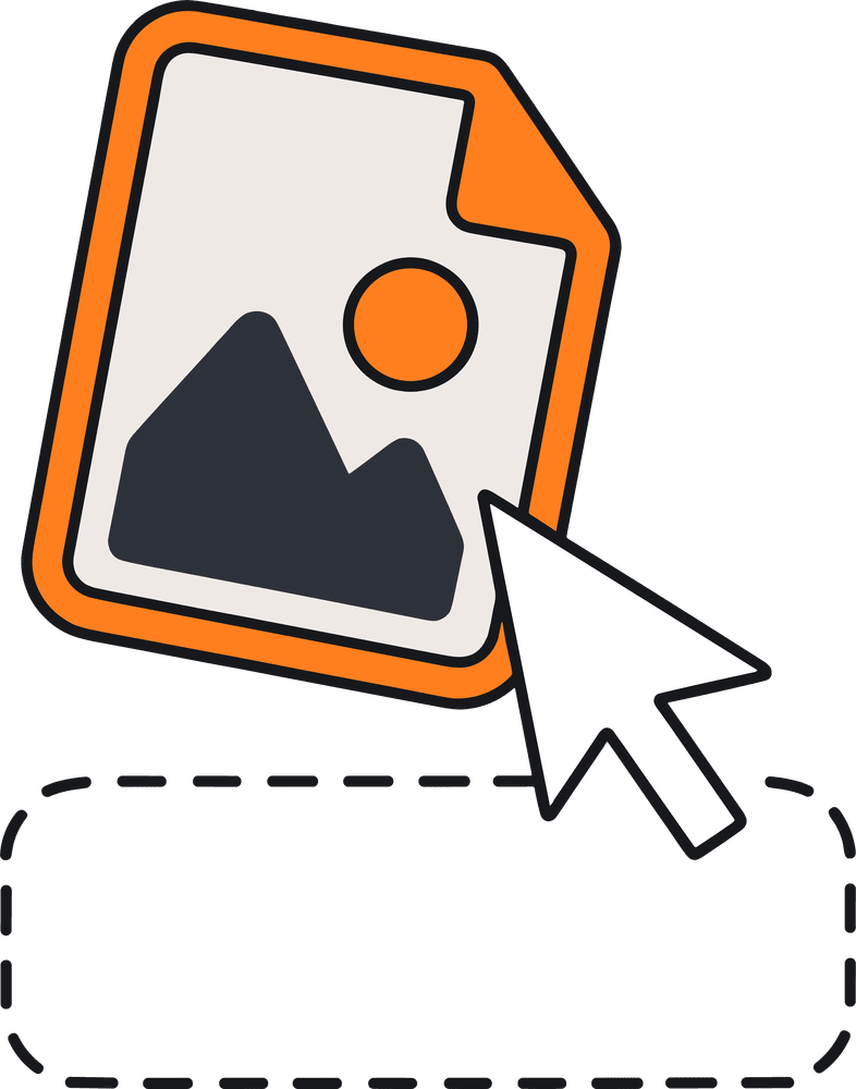 Drag-and-drop item images icon.