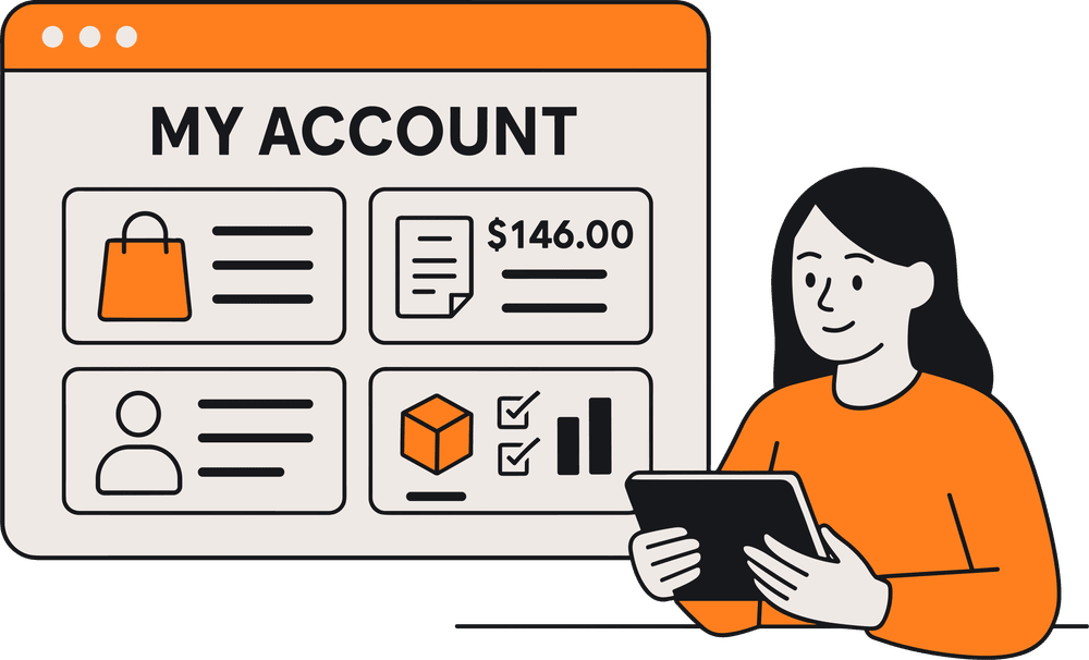 suitecommerce customer looking at myaccount ui