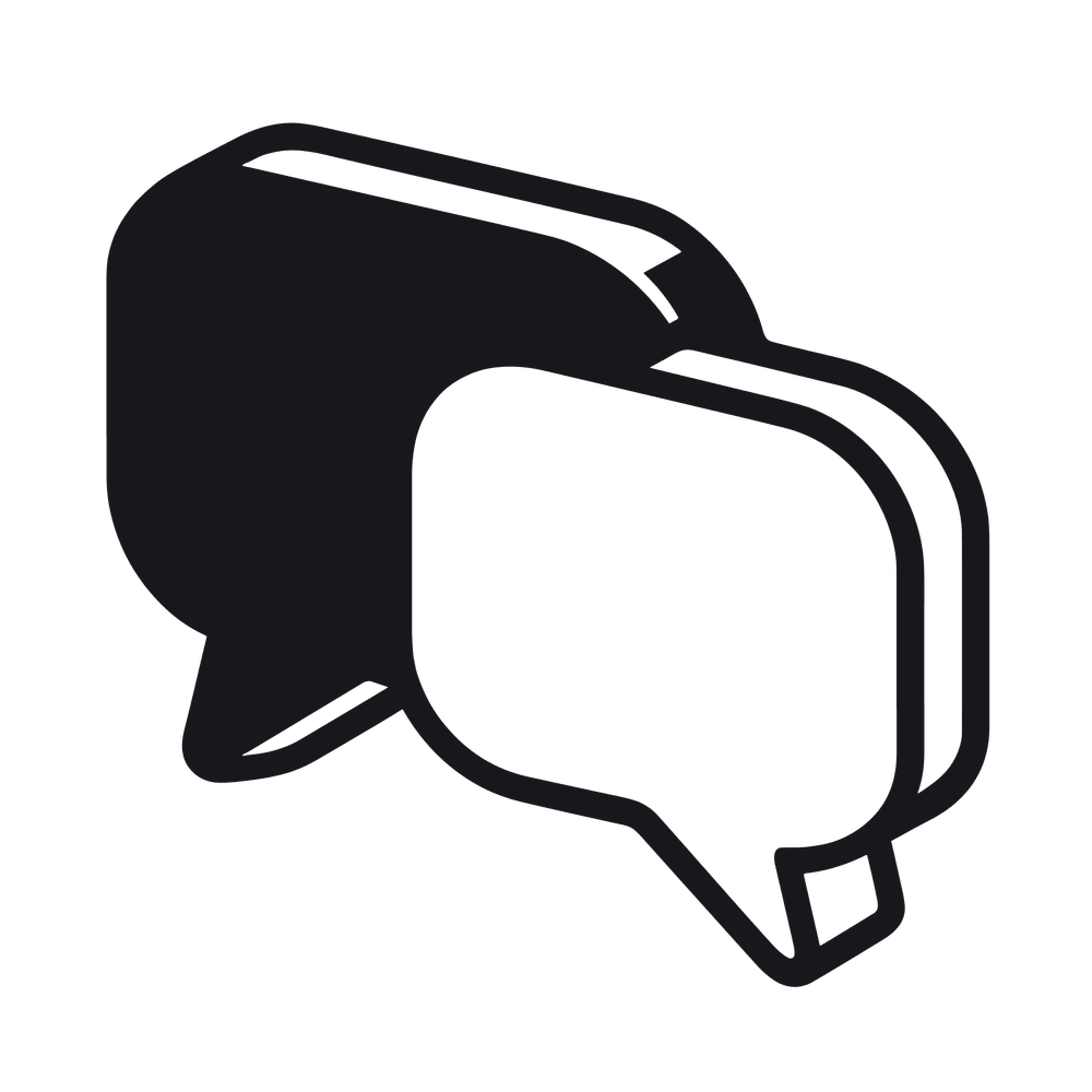 two speech bubbles icon