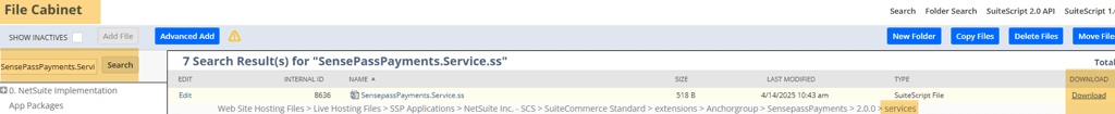 File Cabinet page with multiple fields indicated.