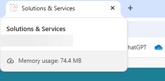 Solutions and Services tab shown in a search bar.