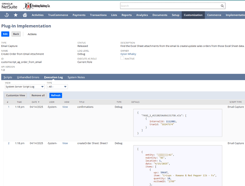 NetSuite Fire king NetSuite email plug in implementation page.