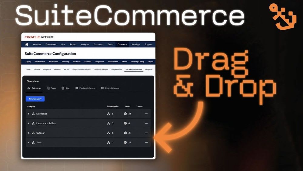 site management tools cms drag & drop