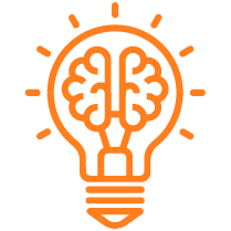 lightbulb brain icon
