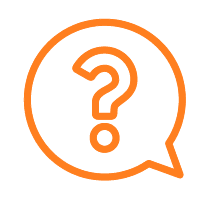 question mark inside voice bubble icon