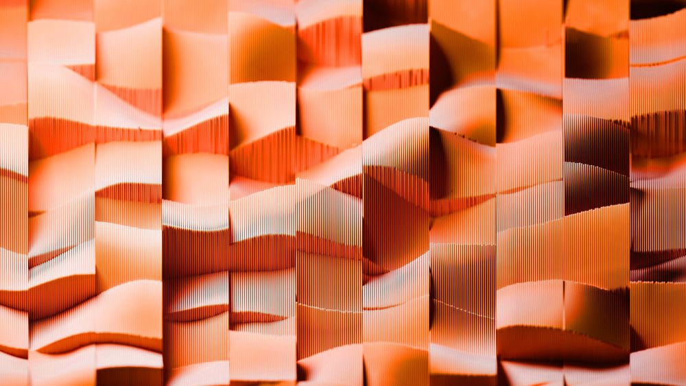 orange square block pattern background