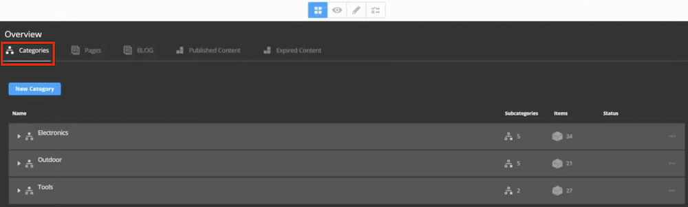 Site Management Tools Overview Mode