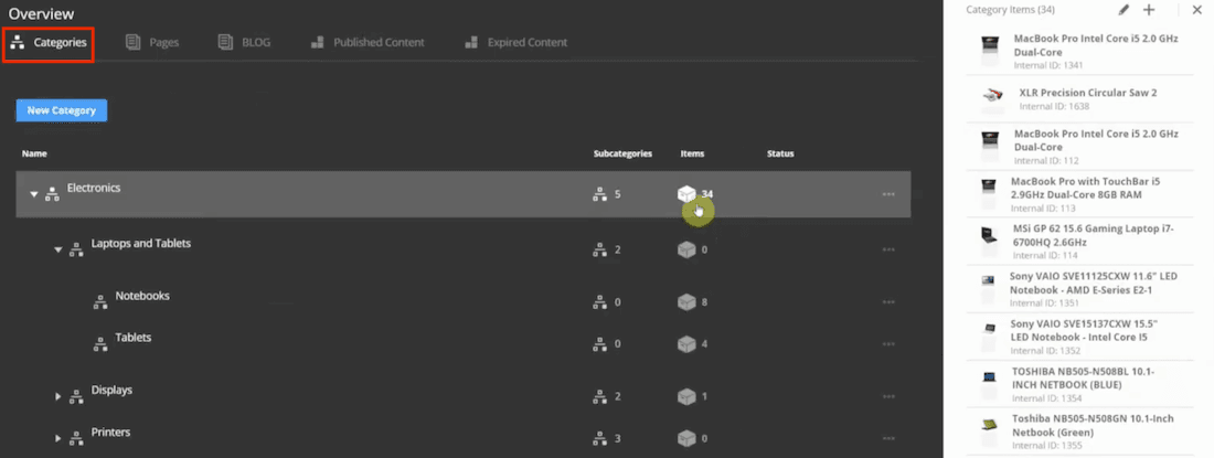 Site Management Tools Category Items