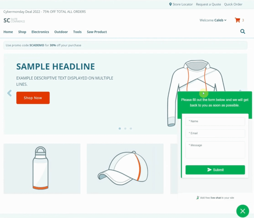 Site Management Tools Popup Code in Header