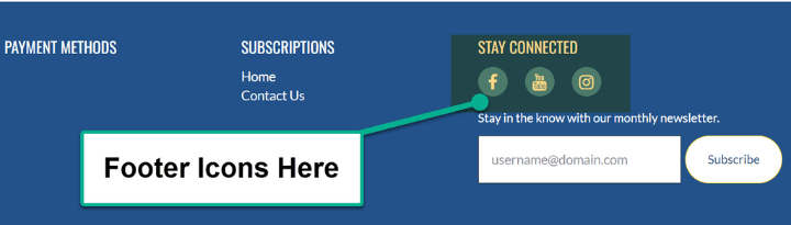 SuiteCommerce Footer Social Media Icons