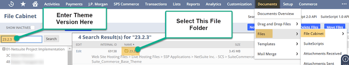SuiteCommerce NetSuite File Cabinet Folder