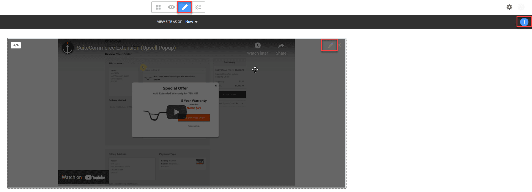 App store screenshot emphasizing the content block editing feature within an HTML CMS.