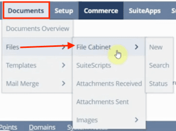 File menu displayed within another file menu, showcasing nested options for file management tasks.