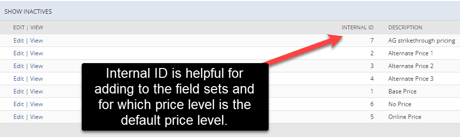 Input field for entering the price level in a form or application interface.