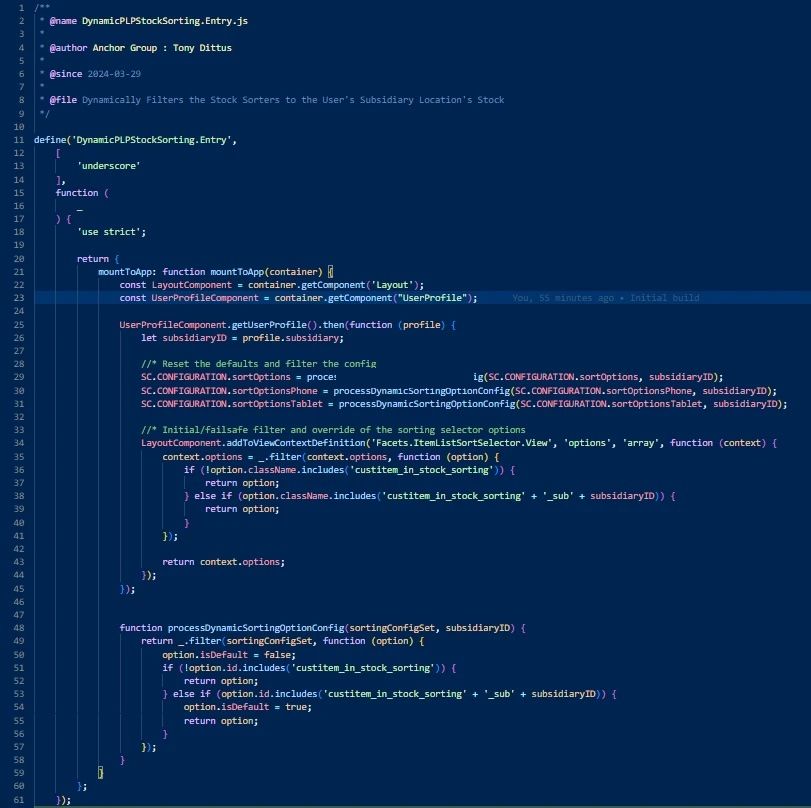 A blue screen displaying lines of computer code, illustrating programming or software development.