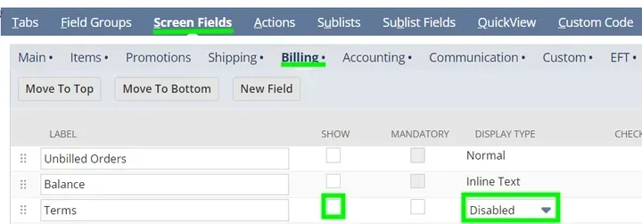 Interface of the software's settings page showing different categories for user settings and adjustments.