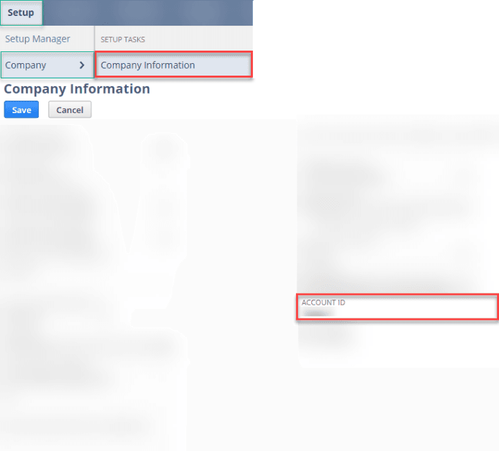 NetSuite Account ID Navigation