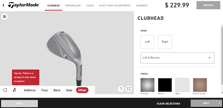 Threekit Golf Club Builder Example