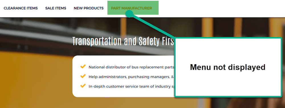 SuiteCommerce Navigation Menu Not Displayed