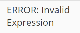 NetSuite Saved Search Invalid Expression Error